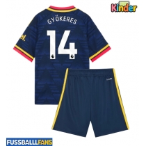 Arsenal Viktor Gyokeres #14 Auswärts Trikotsatz Kinder 2026-27 Kurzarm (+ Kurze Hosen)